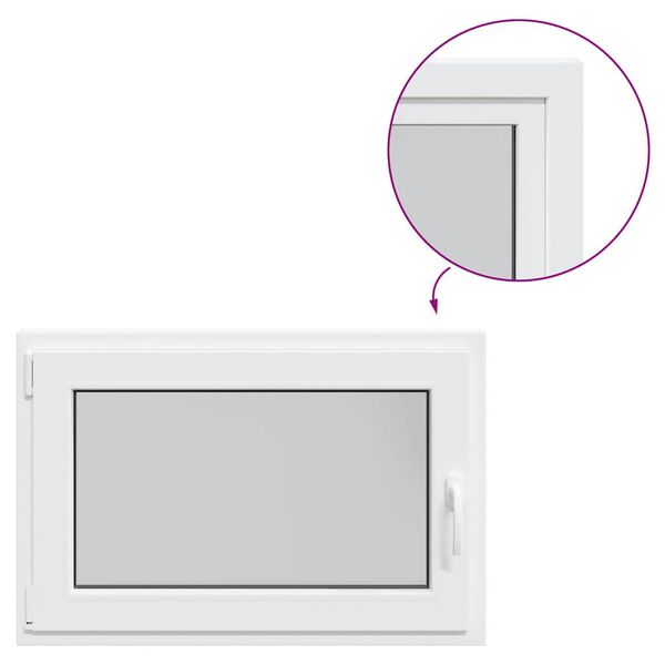 vidaXL "RISOR" pinceablak 90x70 cm, buk&oacute;-ny&iacute;l&oacute;, DIN, bal oldali, feh&eacute;r