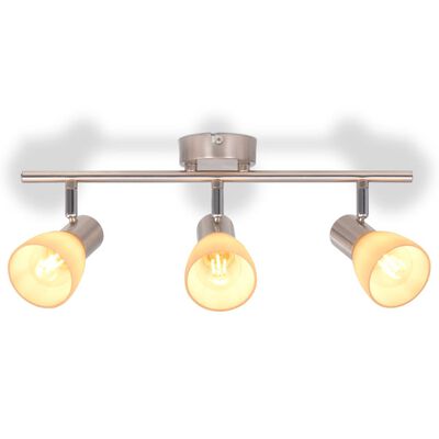 vidaXL ezüstszínű mennyezeti lámpa 3 spotlámpával E14