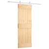 vidaXL Cs&uacute;sz&oacute; ajt&oacute; Term&eacute;szetes &eacute;s Feh&eacute;r 70 x 210 cm Szil&aacute;rd Fenyőfa