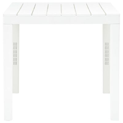 vidaXL fehér műanyag kerti asztal 2 paddal