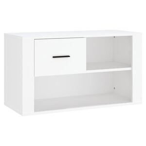 vidaXL feh&eacute;r szerelt fa cipősszekr&eacute;ny 80x35x45 cm