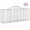 vidaXL 25 db &iacute;ves horganyzott vas gabion kos&aacute;r 200x50x80/100 cm