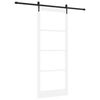 vidaXL Cs&uacute;sz&oacute; ajt&oacute; ORKDAL Feh&eacute;r 93 x 232 cm T&ouml;m&ouml;r fenyőfa &eacute;s &uuml;veg
