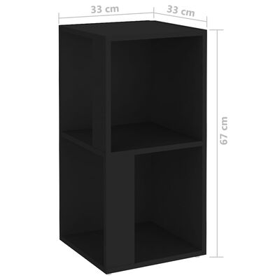 vidaXL fekete forgácslap sarokszekrény 33 x 33 x 67 cm