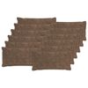 vidaXL P&aacute;rna huzat 12 db HOUTEN Vil&aacute;gos Barna 40 x 80 cm Műny&uacute;l Szőr