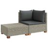 vidaXL 2 db Rattan Lounge Szett P&aacute;rn&aacute;kkal GENDT Term&eacute;szetes R&aacute;tta