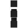 vidaXL 3 db fekete szerelt fa fali polc 80 x 18 x 18 cm