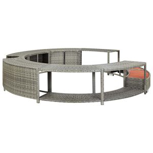 vidaXL sz&uuml;rke polyrattan jakuzzi-keret