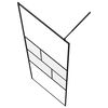 vidaXL Walk-in zuhanyfal Fekete 80 x 195 x 0.5 cm &Uuml;veg &eacute;s Alum&iacute;nium