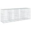 vidaXL horganyzott vas gabion kos&aacute;r fed&eacute;llel 400 x 100 x 150 cm