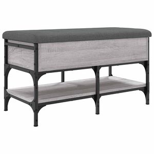 vidaXL sz&uuml;rke sonoma sz&iacute;nű szerelt fa cipőt&aacute;rol&oacute; pad 82 x 42 x 45 cm