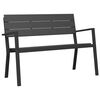 vidaXL Kerti pad Fekete 118 x 54 x 77cm Ac&eacute;l