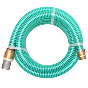 vidaXL z&ouml;ld sz&iacute;v&oacute;t&ouml;mlő s&aacute;rgar&eacute;z csatlakoz&oacute;kkal 3 m 25 mm