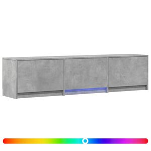 vidaXL LED-es t&eacute;v&eacute;&aacute;llv&aacute;ny Beton Sz&uuml;rke 165 x 34 x 40 cm M&eacute;rn&ouml;ki fa