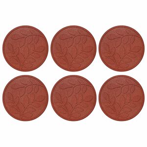 vidaXL L&eacute;pőkő 6 db Piros &Oslash; 44 x 2 cm Gumi