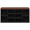 vidaXL fekete szerelt fa cipőt&aacute;rol&oacute; pad 103x30x48 cm