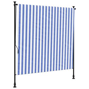vidaXL k&eacute;k &eacute;s feh&eacute;r sz&ouml;vet &eacute;s ac&eacute;l k&uuml;lt&eacute;ri rol&oacute; 200 x 270 cm