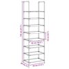 vidaXL fekete nem szőtt szövetből cipőállvány 8 szintes 44x28x145 cm