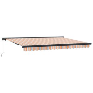 vidaXL Beh&uacute;zhat&oacute; napellenző Narancs &eacute;s Sz&uuml;rke 400 &times; 300 cm