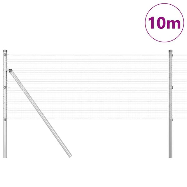 vidaXL Ker&iacute;t&eacute;soszlop Ez&uuml;st 10 x 0,5 m (19 x 19 mm h&aacute;l&oacute;) Ac&eacute;l
