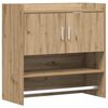 vidaXL Falpolc Falra szerelhető K&eacute;zműves T&ouml;lgy 80 x 36 x 80 cm