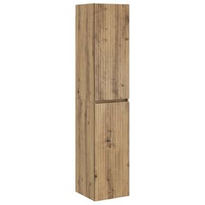 vidaXL Fali F&uuml;rdőszoba Szekr&eacute;ny K&eacute;zműves T&ouml;lgy 33 x 34,5 x 160 cm