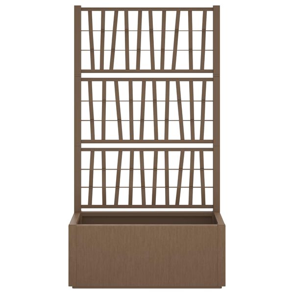 vidaXL Kert&eacute;sz cser&eacute;p r&aacute;csos v&aacute;ltozattal Barna 80 x 36 x 140 cm PP