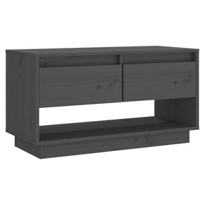 vidaXL sz&uuml;rke t&ouml;m&ouml;r fenyőfa TV-szekr&eacute;ny 74x34x40 cm