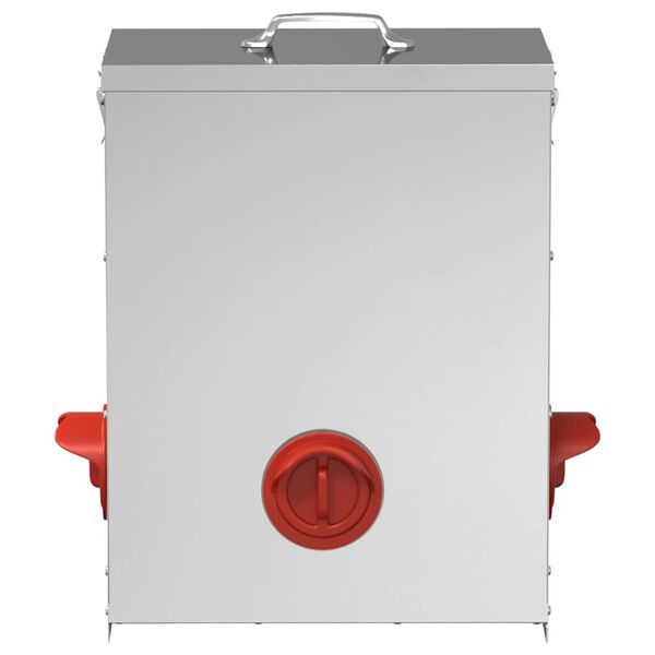 vidaXL Csirke etető Ez&uuml;st 32,5 x 20,5 x 43 cm Horganyzott ac&eacute;l