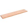 vidaXL vil&aacute;gosbarna kezelt t&ouml;m&ouml;r fa f&uuml;rdőszobai pult 140x30x(2-4) cm