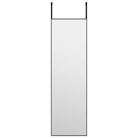 vidaXL fekete üveg és alumínium ajtótükör 30x100 cm