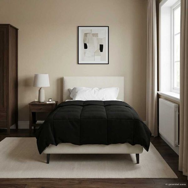 vidaXL Teljes &eacute;ves takar&oacute; S&ouml;v&eacute;nyes Fekete 155 x 200 cm Mikrosz&aacute;l