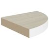 vidaXL 2 db t&ouml;lgysz&iacute;nű &eacute;s feh&eacute;r MDF fali sarokpolc 35 x 35 x 3,8 cm
