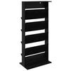 vidaXL Magazin &aacute;llv&aacute;ny polcokkal Fekete t&ouml;lgy 70 x 41 x 156 cm Faanyag