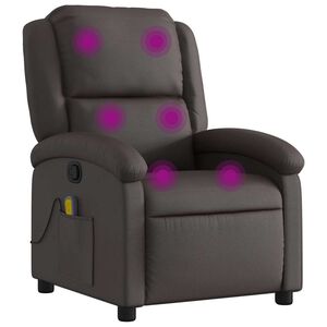 vidaXL barna val&oacute;di bőr d&ouml;nthető massz&aacute;zsfotel