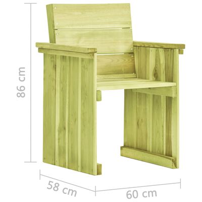 vidaXL impregnált fenyőfa kerti szék
