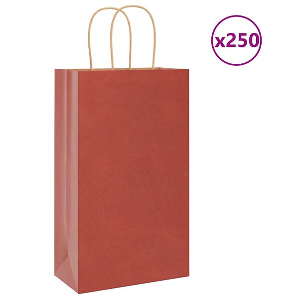 vidaXL 250 db piros pap&iacute;rzacsk&oacute;k foganty&uacute;kkal 21x11x36 cm