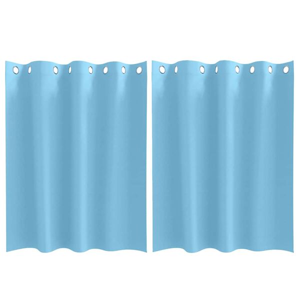 vidaXL Fekete F&uuml;gg&ouml;ny Gyűrűkkel 2 pcs Vil&aacute;gosk&eacute;k 140 x 140 cm