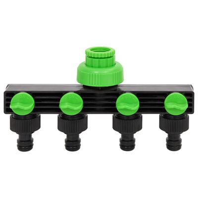 vidaXL zöld és fekete ABS és PP 4-irányú csap adapter 19,5 x 6 x 11 cm