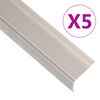vidaXL 5 db pezsgősz&iacute;nű L-alak&uacute; alum&iacute;nium l&eacute;pcső&eacute;lv&eacute;dő 100 cm