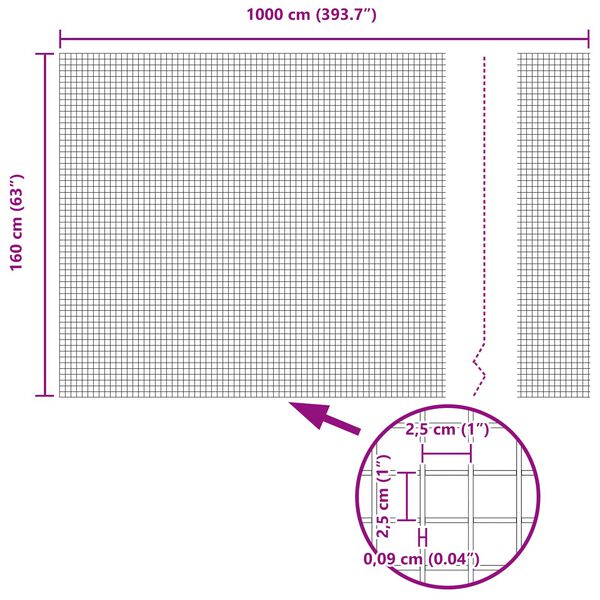 vidaXL Hegesztett Drótháló Kerítés Zöld 1.6 x 10 m Acél