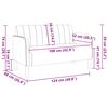 vidaXL világosszürke bársony loveseat kanapé 109 cm