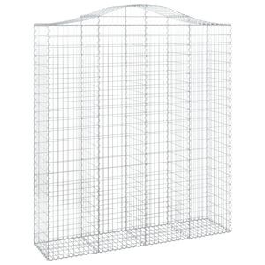vidaXL &iacute;ves horganyzott vas gabion kos&aacute;r 200x50x220/240 cm