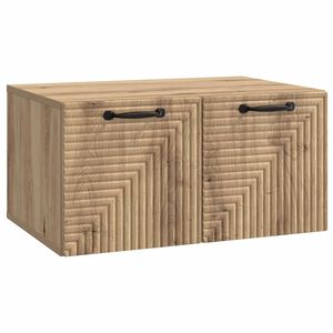vidaXL Fali TV szekr&eacute;ny 59,5 x 41 x 30 cm K&eacute;zműves T&ouml;lgy Szerelt Fa
