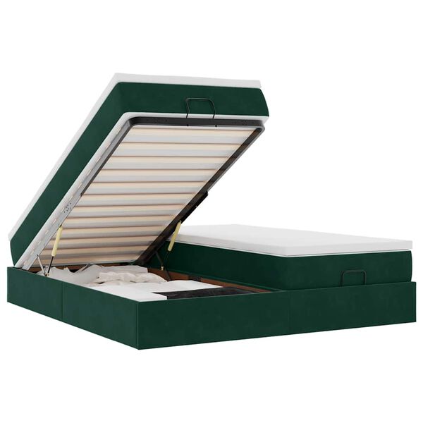 vidaXL Ottom&aacute;n &aacute;gykeret matracokkal s&ouml;t&eacute;tz&ouml;ld 180x200cm b&aacute;rsony