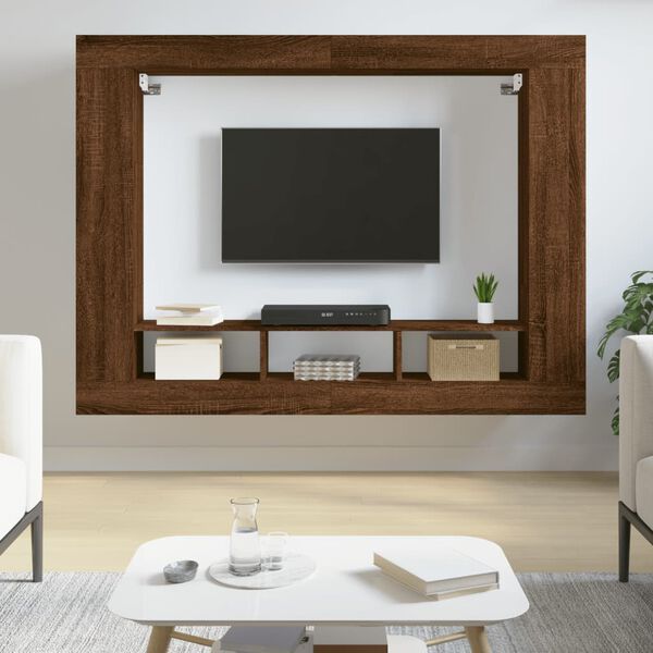 vidaXL barna t&ouml;lgysz&iacute;nű szerelt fa TV-szekr&eacute;ny 152x22x113 cm