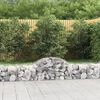 vidaXL 9 db íves horganyzott vas gabion kosár 200x50x40/60 cm