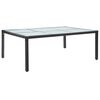 vidaXL fekete polyrattan k&uuml;lt&eacute;ri &eacute;tkezőasztal 200 x 150 x 74 cm