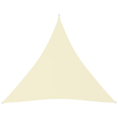 vidaXL krémszínű háromszögű oxford-szövet napvitorla 4 x 4 x 4 m