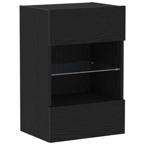 vidaXL TV szekr&eacute;ny garnit&uacute;ra 40 x 30 x 60,5 cm Fekete Szerelt Fa